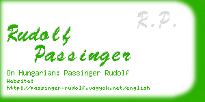 rudolf passinger business card